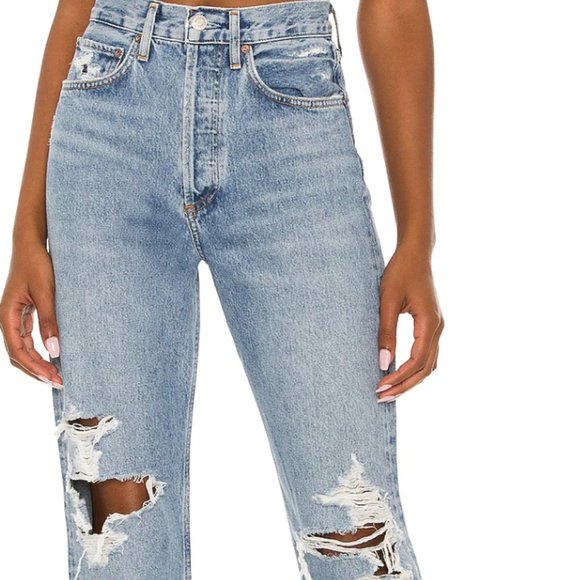 Agolde Pants - Agolde 90's Mid-rise Loose Ripped Jeans